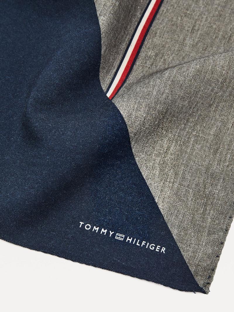 Férfi Tommy Hilfiger Silk Pocket Square Nyakkendők Szürke | HU 1593UZG